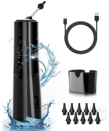 Electric Ear Wax Remover Ear Cleaner Irrigation Flushing System - 3 Pressure Modes USB Rechargeable - Safe & Effective Ear Flushing Kit for Ear Wax Buildup Black