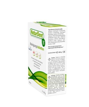 NaturDent Denture Cleaner Tablet - Removes Stains, Plaque, and Odor from Full & Partial Dentures, Prosthesis, and Braces - Buy Online on GoSupps.com