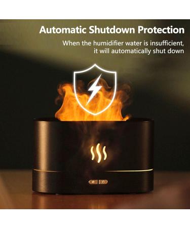 Flames Aroma Diffuser - 7-Color Light Humidifier for Essential Oils | Automatic Switch-Off | Perfect for Home Office & Kids - Black - Buy Online on GoSupps.com