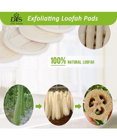 6 Pack Face Loofah Pads Exfoliating Scrubber for Men & Women - Natural Luffa Facial Cleanser Sponges for Body Back Dead Skin Cleansing | Exfoliator Scrub Brush for Bath, Shower, Spa Massage - Buy Online on GoSupps.com