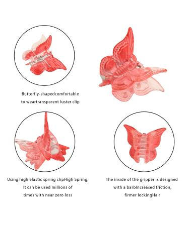 50 Pieces Jelly Blue Butterfly Hair Clips - Mini Claw Clips for Women Girls & Children - Stylish Hair Jewelry - Buy Online on GoSupps.com