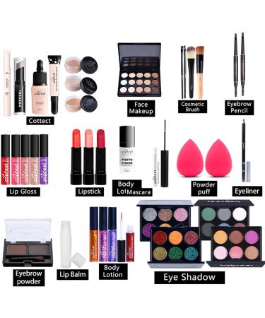 37pcs Professional makeup kit Make up set teenagers girls Girls make up set 9 to 12 With Lip gloss eye shadow mascara eyeliner concealer etc.for Teenage & Adults - Buy Online on GoSupps.com