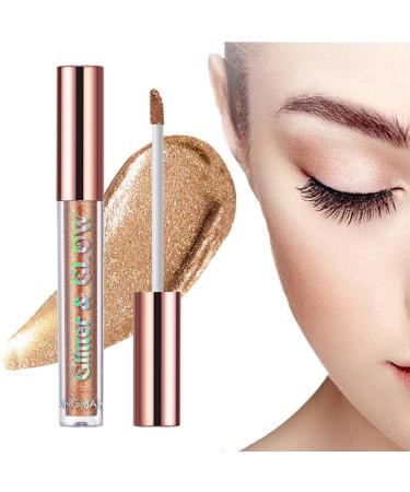 Liquid Metallic Eyeshadow - Chameleon Gloss Eyeshadow - Metallic Shimmer Eye Shadow Waterproof Long Lasting Quick-Drying Sparkling Eye Shadow Makeup Tosier 02#