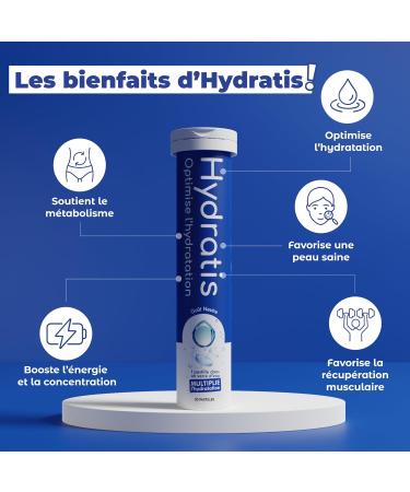 HYDRATIS - Effervescent Pastilles Forest Fruits + Peach - Optimizes Hydration - Rich in Minerals - Low in Sugar - Light Flavors - Sport Cramps Recovery - 40 Pastilles - Buy Online on GoSupps.com