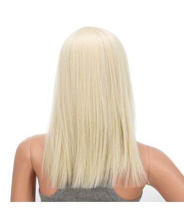 SWACC 14 Short Straight Synthetic Hair Wig with Wig Cap in Platinum Blonde - Buy Online on GoSupps.com