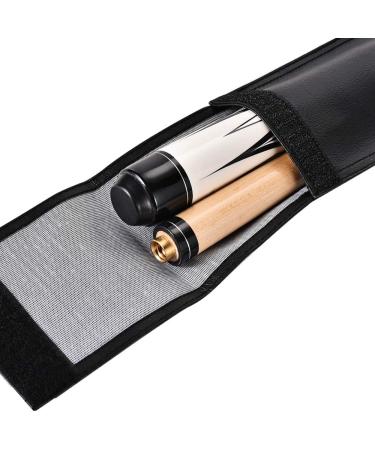 MIQ Black Leatherette Pool Cue Case - Billiard Stick Storage Bag for 1/2 Snooker Rod - Buy Online on GoSupps.com
