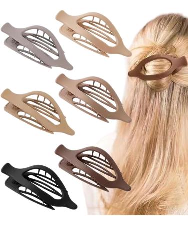 Flat Hair Claw French Design Alligator Hair Clip - Strong Hold Non Slip Barrettes Accessories Retro Duck Billed Hairpin for Thick Thin Hair Solid color - Buy Online on GoSupps.com