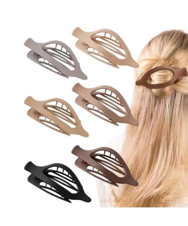 Duck Billed Hair Clips Vintage French Design Hair Claw | Side Slide Alligator Hair Clips Strong Hold Oval Barrette Jaw Clips Duckbilled Barrettes Accessories for Women Girls Solid color