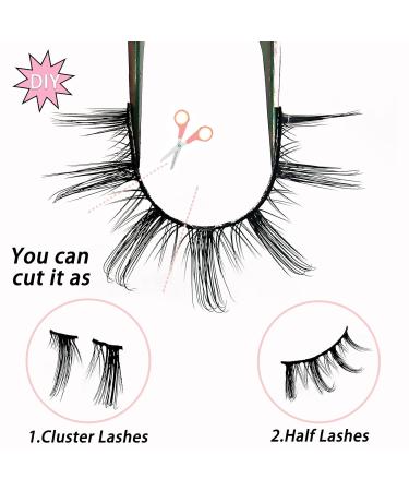 Buy Manga Lashes - 5 Pairs Natural Look Faux Mink Anime Fake Eyelashes | 15mm Short Spiky Wispy Cosplay Lashes - Buy Online on GoSupps.com