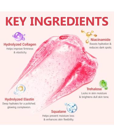  SONGVISON 4PCS collagen night mask collagen gelatin cream hydrols-collagen mask elasticity and hydration pore strengthening smoothing and firming - Buy Online on GoSupps.com