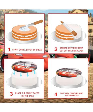 Edible Cake Topping Car - 20cm Cars Tortendeko & Cake Band | Perfect Birthday Decoration for Kids - Buy Online on GoSupps.com