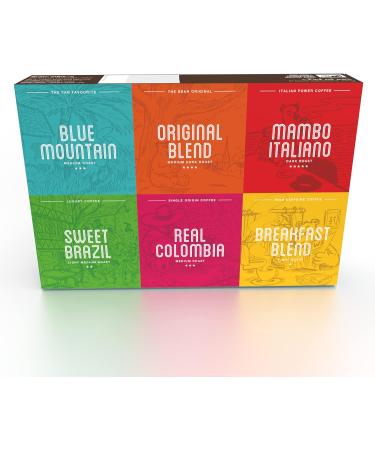 Coffee Beans Gift Set - Coffee Taster Set For Coffee Lovers - 6 Brown Bear Coffee Blends In 1 Selection Pack - Thank You Coffee Gift For Men and Women - Light Medium Dark Roast - Buy Online on GoSupps.com