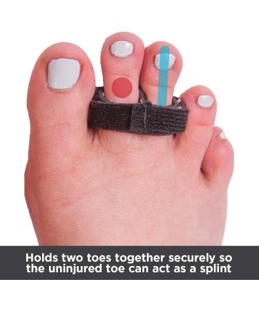 BraceAbility Buddy Tape Toe Splint Wraps - Non-Slip Taping Straps for Toe Injuries (2-Pack) - Buy Online on GoSupps.com