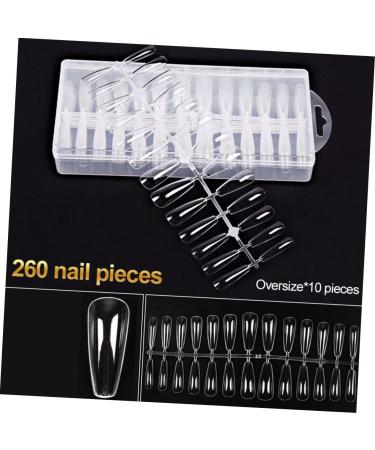 1 Set Transparent Nail False Nails Artificial Fingernails Coffin Nails Tips Press on Nails Fake Art Nails False Nails Tips Coffin Natural False Nails Tips French Nail Tips Manicure - Buy Online on GoSupps.com