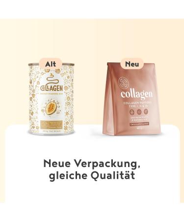 Alpha Foods Collagen Powder 400g - Type I II & III Hydrolysate Peptides with Hyaluronic Acid & Elastin - Delicious Chocolate Flavor - Premium Quality from Germany - Buy Online on GoSupps.com