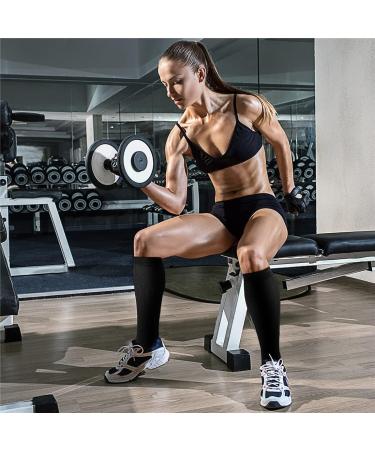 Charmking Compression Stockings for Men & Women | 15-20 mmHg Support for Running & Cycling | 8 Pairs in S-M - Black/White/Navy - Buy Online on GoSupps.com