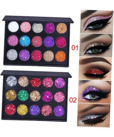Beavorty 3pcs 15 Eyeshadow Eye Shadow Palettes Makeup Palette Sequins Diamond 1 count (Pack of 1) As Shownx3pcs - Buy Online on GoSupps.com