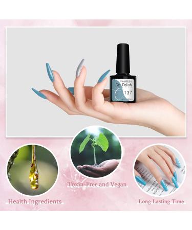 VANREESA Gel Nail Polish Set 24 PCS Gel Nail Polish Kit Soak Off Nail Gel Polish Set Beige Pink Purple Blue Green Starter Kit Base Top Coat Require UV/LED Lamp Nails Set Gifts for Women Ceramic Glaze - Buy Online on GoSupps.com