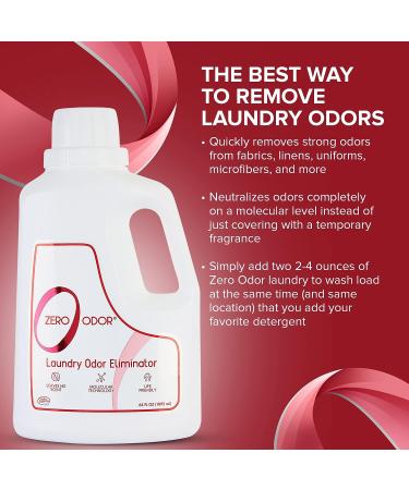 Zero Odor Laundry Odor Eliminator - Patented Molecular Technology for Clothes, Towels, Linens, Shoes & Bags - 64oz - Buy Online on GoSupps.com