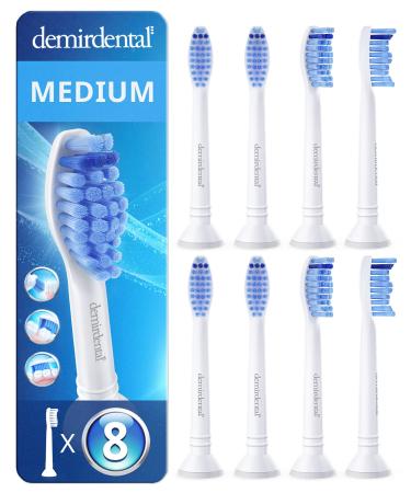 8 Pack Replacement Toothbrush Heads for Philips Sonicare ProResults by demirdental fits DiamondClean EasyClean and Many More HX6018 Former Version
