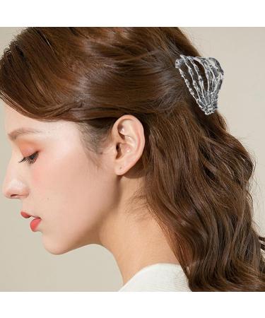 Beavorty Skeleton Metal Hair Clips Alloy Hair Clips Gunmetal Skull Metal Hair Clip Hair Styling Accessories for Thin Hair Punk - Buy Online on GoSupps.com