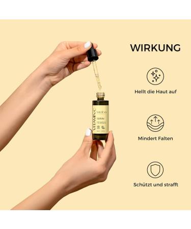 Meina Bio 10% Vitamin C Serum - Organic Anti-Aging Facial Serum for Glowing Skin | Vegan & Natural | 30ml - Buy Online on GoSupps.com