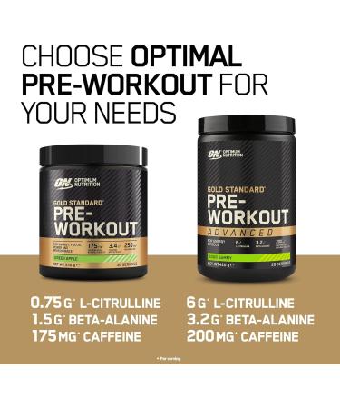 Optimum Nutrition Gold Standard Pre-Workout Powder - Sour Gummy Flavor, 20 Servings, 420g - Buy Online on GoSupps.com