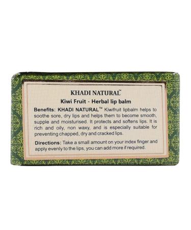 Khadii Kiwi Fruit Lip Balm | Herbal Beeswax & Honey Lip Care | Nourishing for Chapped Lips | Natural & Chemical-Free | Unisex 5g - Buy Online on GoSupps.com