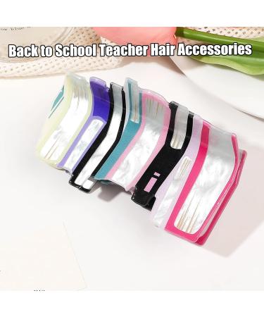 Book Hair Claw Clips Teacher Hair Clips Back to School Teacher Hair Accessories Book Lovers Teachers Appreciation Present Back To School Hair Clips for Thin Hair (A+B) - Buy Online on GoSupps.com