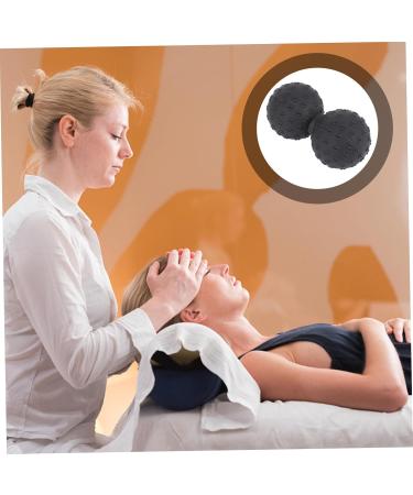 Lurrose Yoga Massage Ball | Foam Acupressure Roller for Muscle Relief | Vibration & Self-Massage Tool | 12x6.3cm - Black - Buy Online on GoSupps.com