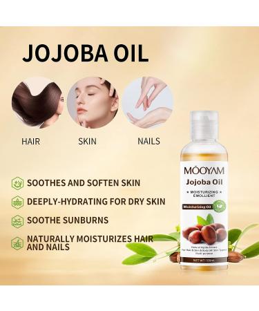 Organic Jojoba Oil 100ml - Moisturizing Oil for Skin, Face, Body, Hair & Nails - Buy Online on GoSupps.com
