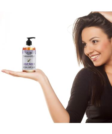 Beessential Natural Lavender Body Wash | Sulfate-Free Shower Gel with Essential Oils | 16 oz for Men & Women - International Shipping Available - Buy Online on GoSupps.com