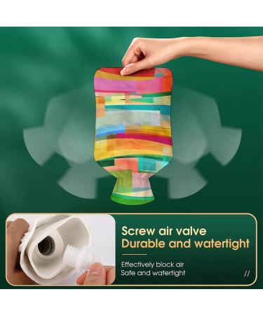 Color Hot Water Bottle with Plush Cover - Bed Warmer for Adults & Children - 26.5x15.3cm - International Shipping Available - Buy Online on GoSupps.com