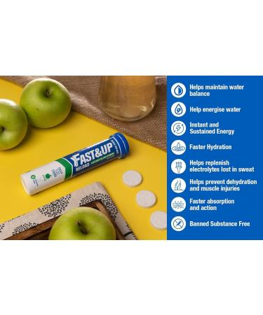 Fast&Up Reload Apple - Instant Electrolytes & Hydration - 80 Effervescent Tablets (4 x 20) - Saver Multipack Apple 20 count (Pack of 4) - Buy Online on GoSupps.com