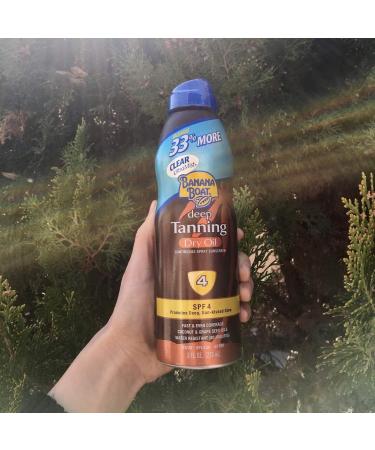 Banana Boat Deep Tanning Dry Oil with Coconut Oil SPF 4 - 8 oz | Sunscreen for Dark Sun Kissed Tan - Buy Online on GoSupps.com