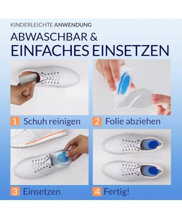 Yogamedic Heel Cushion for Shoes | Comfort Gel Pillows for Plantar Fasciitis & Heel Pain Relief | Orthopedic Gel Inserts (Medium-Soft Sizes 35-39) - Buy Online on GoSupps.com