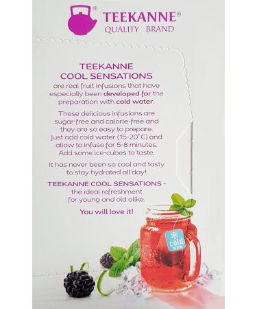 Teekanne Berry Mojito Cold Brew Tea Infusion - All Natural Real Fruit with Forest Berries, Lime, Mint, and Hibiscus - 18 Teabags - Buy Online on GoSupps.com