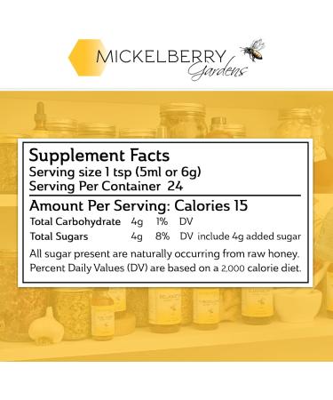 Mickelberry Gardens Pollen Honey Tonic Natural Respiratory Support with Organic Bee Pollen, Stinging Nettle, and Raw Honey Oxymel 4 Oz (Pack of 2) 4 Fl Oz (Pack of 2) - Buy Online on GoSupps.com