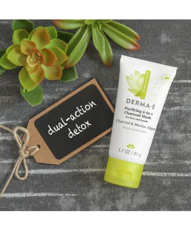 Derma E Purifying 2-in-1 Charcoal Mask - Detoxifying Facial Treatment 1.7 oz - Buy Online on GoSupps.com