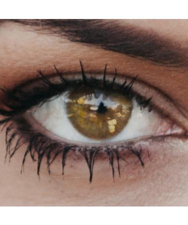 Buy GlamLens New York Hazel Colored Contact Lenses - Natural Subtle Brown - No Prescription - 3 Month Wear - 2 Lenses Pack - Buy Online on GoSupps.com