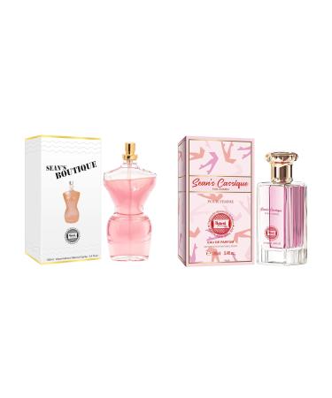 Hybrid & Company Women 2 Pcs Fragrance For Women Eau De Parfume Pour Femme Natural Spray SEAN'S BOUTIQUE SEAN'S CLASSIQUE 3.4 Fl Oz (Pack of 2)