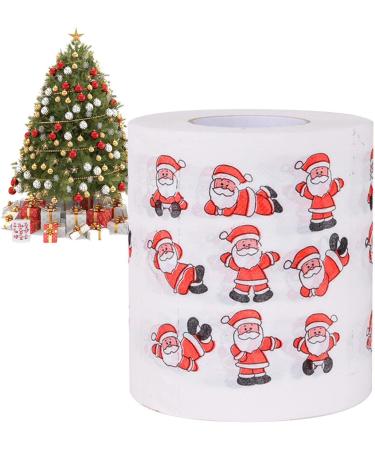 Merry Christmas Toilet Paper - 2/5 Rolls Christmas Toilet Paper Roll Santa Holiday Toilet Paper Fun Tissue Napkin Prank Novelty Colored Toilet Paper Santa Printed Paper Towels Gift - Buy Online on GoSupps.com