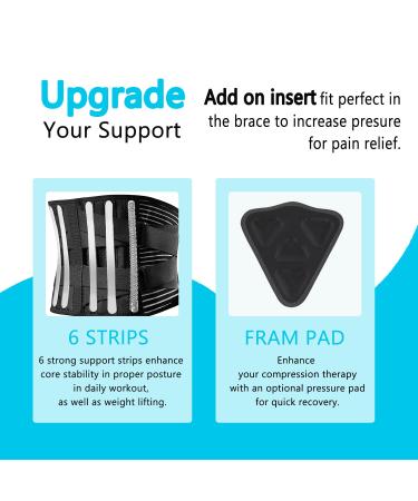 Back Brace for Lower Back Pain Relief | Sciatica Herniated Disc & Scoliosis - Breathable Support Belt for Men & Women (Large - Buy Online on GoSupps.com