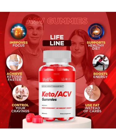 Lifeline Keto ACV Pro Gummies - Advanced Keto + Apple Cider Vinegar for Weight Management (60 Gummies) - Buy Online on GoSupps.com