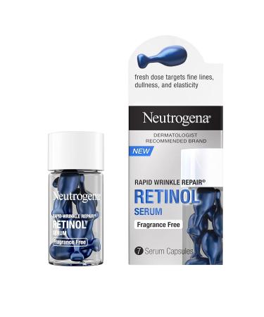 Neutrogena Rapid Wrinkle Repair Retinol Face Serum Capsules - Fragrance-Free Anti-Aging Serum for Fine Lines & Wrinkles - Alcohol-Free Non-Greasy 7 Count - Buy Online on GoSupps.com