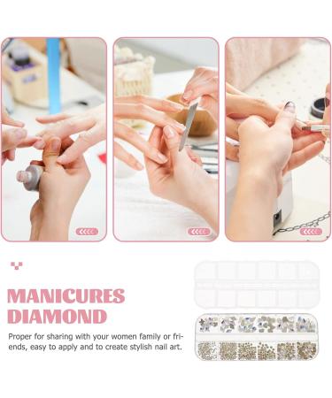 Beavorty 1 Box Manicure Fancy Shape Diamonds Nail Ornament Nail Pearls Flatback Diamond Charms Nail Rhinestones Charms Diy Manicure Semicircle Nail Diamond Nail Drill Round Pendant 3d As Shown - Buy Online on GoSupps.com