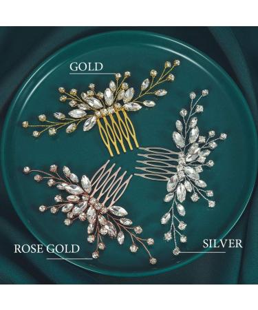 Catery Crystal Bride Hair Comb Rhinestones - Wedding Hair Piece for Women and Girls (Silver) - Buy Online on GoSupps.com