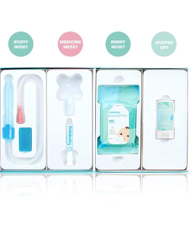 Baby Sick Day Prep Kit by FridaBaby - Includes NoseFrida Nasal Aspirator  MediFrida Pacifier Medicine Dispenser  Breathefrida Vapor Chest Rub + Snot Wipes. Soothe Stuffy Noses for Babies with A Cold - Buy Online on GoSupps.com