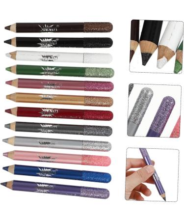 BIUDECO 12pcs Pearlescent Eyeshadow Pencil Sketch Eyeliner Waterproof Eyeshadow Stick Eye Glitter Powder - Buy Online on GoSupps.com