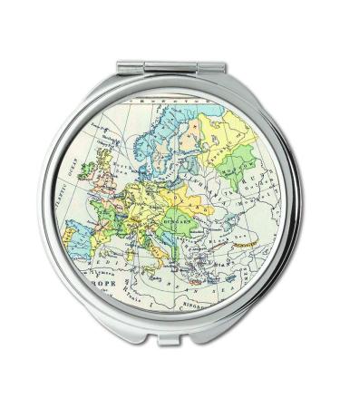 Mirror Compact Mirror Map Wallpaper map italy pocket mirror portable mirror